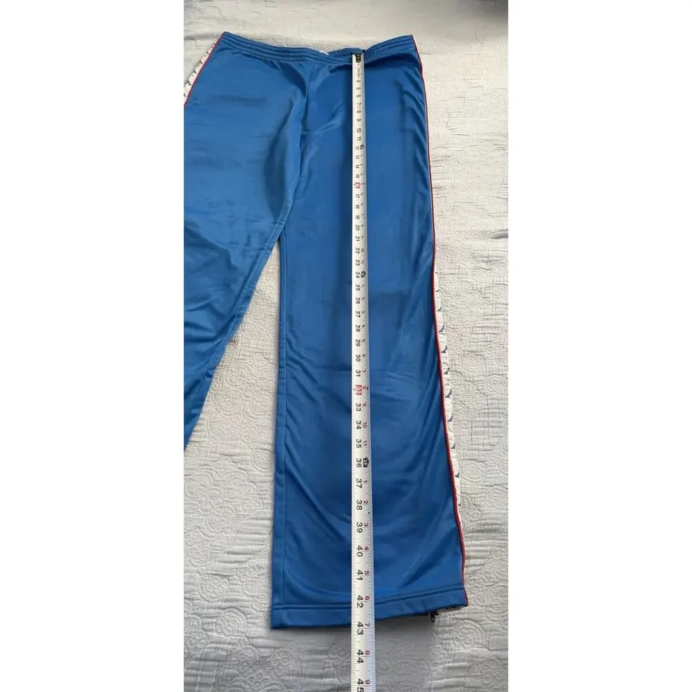 KAPPA Vintage 80s Blue Red Logo Track Pants Sz XL Italy Designer Streetwear READ